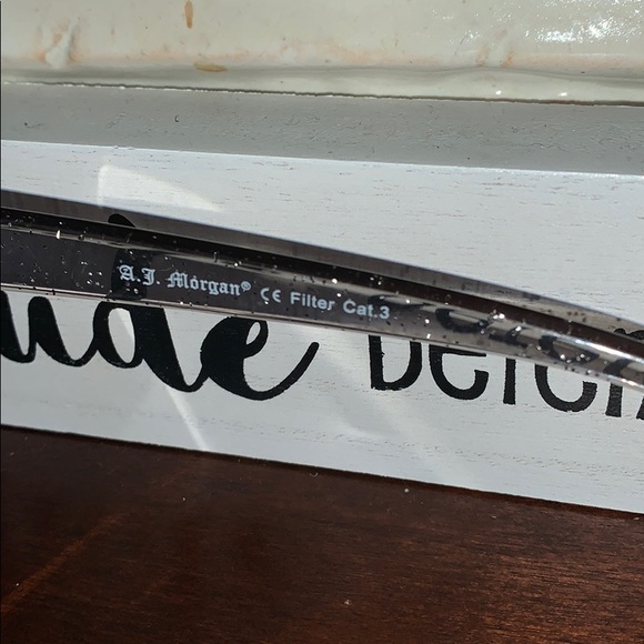 AJ Morgan ASOS dark gray glitter cateye sunglasses - Picture 3 of 5